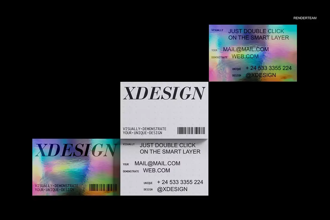 Holographic Brand Identity Mockups 11 holographic brand identity mockups05 67339