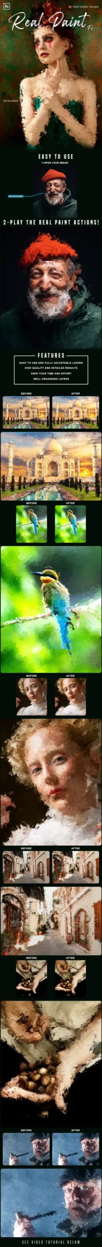 Real Paint Fx - Photoshop Action